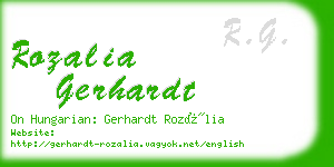 rozalia gerhardt business card
